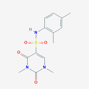 molecular formula C14H17N3O4S B2865099 N-(2,4-dimethylphenyl)-1,3-dimethyl-2,4-dioxopyrimidine-5-sulfonamide CAS No. 874806-67-4