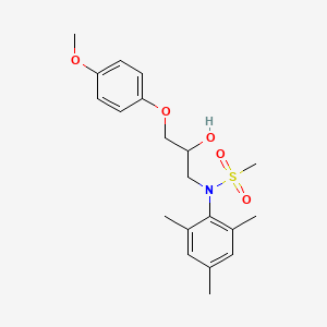 molecular formula C20H27NO5S B2865105 N-[2-hydroxy-3-(4-methoxyphenoxy)propyl]-N-(2,4,6-trimethylphenyl)methanesulfonamide CAS No. 1040644-24-3