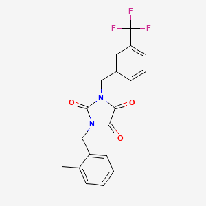 1-[(2-Methylphenyl)methyl]-3-{[3-(trifluoromethyl)phenyl]methyl}imidazolidine-2,4,5-trione