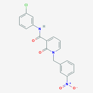 molecular formula C19H14ClN3O4 B2865139 N-(3-chlorophenyl)-1-(3-nitrobenzyl)-2-oxo-1,2-dihydropyridine-3-carboxamide CAS No. 899754-49-5