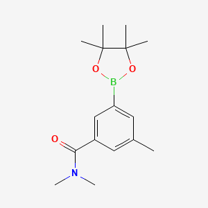 molecular formula C16H24BNO3 B2865184 N,N,3-trimethyl-5-(4,4,5,5-tetramethyl-1,3,2-dioxaborolan-2-yl)benzamide CAS No. 2096337-88-9