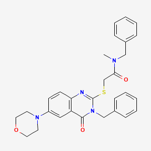 molecular formula C29H30N4O3S B2865200 N-benzyl-2-{[3-benzyl-6-(morpholin-4-yl)-4-oxo-3,4-dihydroquinazolin-2-yl]sulfanyl}-N-methylacetamide CAS No. 422278-84-0