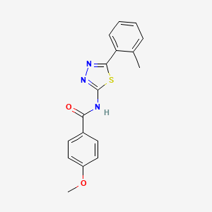 4-methoxy-N-(5-(o-tolyl)-1,3,4-thiadiazol-2-yl)benzamide