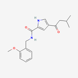 N-[(2-methoxyphenyl)methyl]-4-(3-methylbutanoyl)-1H-pyrrole-2-carboxamide