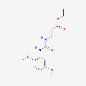 molecular formula C14H20N2O5 B2865289 Ethyl 3-((N-(2,5-dimethoxyphenyl)carbamoyl)amino)propanoate CAS No. 1022286-64-1