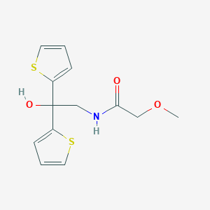 molecular formula C13H15NO3S2 B2865314 N-[2-hydroxy-2,2-bis(thiophen-2-yl)ethyl]-2-methoxyacetamide CAS No. 2097856-92-1