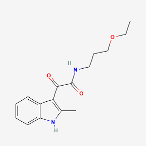 molecular formula C16H20N2O3 B2865327 N-(3-ethoxypropyl)-2-(2-methyl-1H-indol-3-yl)-2-oxoacetamide CAS No. 852368-72-0