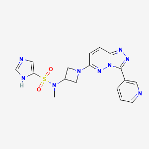 molecular formula C17H17N9O2S B2865330 N-methyl-N-{1-[3-(pyridin-3-yl)-[1,2,4]triazolo[4,3-b]pyridazin-6-yl]azetidin-3-yl}-1H-imidazole-4-sulfonamide CAS No. 2380068-71-1