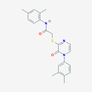 molecular formula C22H23N3O2S B2865396 N-(2,4-dimethylphenyl)-2-{[4-(3,4-dimethylphenyl)-3-oxo-3,4-dihydropyrazin-2-yl]sulfanyl}acetamide CAS No. 941882-36-6