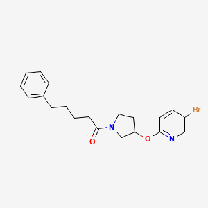 1-(3-((5-Bromopyridin-2-yl)oxy)pyrrolidin-1-yl)-5-phenylpentan-1-one