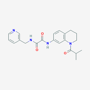 molecular formula C21H24N4O3 B2865403 N1-(1-isobutyryl-1,2,3,4-tetrahydroquinolin-7-yl)-N2-(pyridin-3-ylmethyl)oxalamide CAS No. 941940-11-0