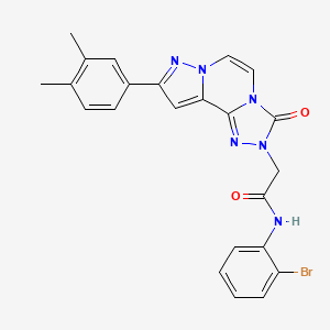 molecular formula C23H19BrN6O2 B2865408 N-(2-bromophenyl)-2-[9-(3,4-dimethylphenyl)-3-oxopyrazolo[1,5-a][1,2,4]triazolo[3,4-c]pyrazin-2(3H)-yl]acetamide CAS No. 1251611-99-0