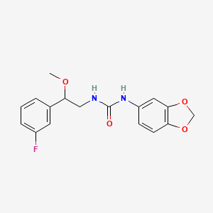 1-(Benzo[d][1,3]dioxol-5-yl)-3-(2-(3-fluorophenyl)-2-methoxyethyl)urea