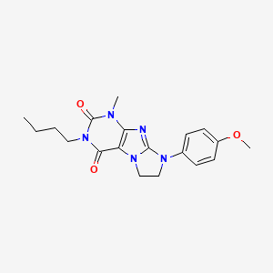 3-butyl-8-(4-methoxyphenyl)-1-methyl-7,8-dihydro-1H-imidazo[2,1-f]purine-2,4(3H,6H)-dione