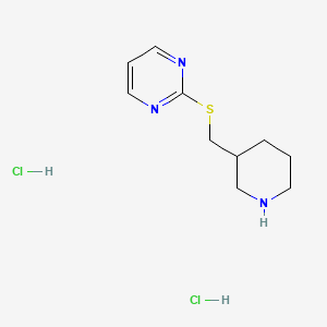 2-((Piperidin-3-ylmethyl)thio)pyrimidine dihydrochloride