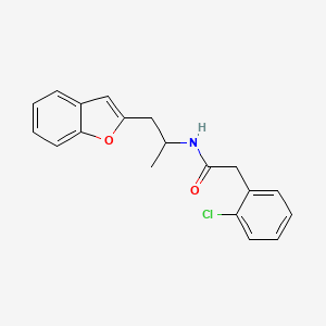molecular formula C19H18ClNO2 B2865425 N-[1-(1-benzofuran-2-yl)propan-2-yl]-2-(2-chlorophenyl)acetamide CAS No. 2034304-63-5