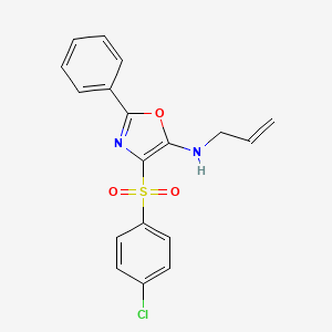 N-allyl-4-((4-chlorophenyl)sulfonyl)-2-phenyloxazol-5-amine