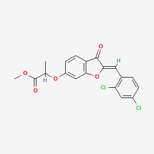 (Z)-methyl 2-((2-(2,4-dichlorobenzylidene)-3-oxo-2,3-dihydrobenzofuran-6-yl)oxy)propanoate