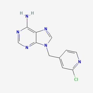 molecular formula C11H9ClN6 B2865461 9-[(2-chloropyridin-4-yl)methyl]-9H-purin-6-amine CAS No. 1282148-10-0