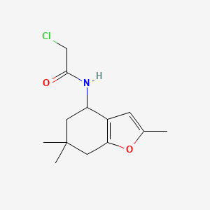 2-chloro-N-(2,6,6-trimethyl-5,7-dihydro-4H-1-benzofuran-4-yl)acetamide