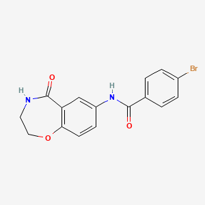4-bromo-N-(5-oxo-2,3,4,5-tetrahydrobenzo[f][1,4]oxazepin-7-yl)benzamide