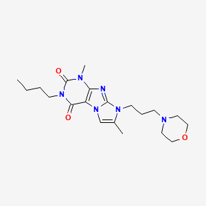 3-butyl-1,7-dimethyl-8-(3-morpholinopropyl)-1H-imidazo[2,1-f]purine-2,4(3H,8H)-dione