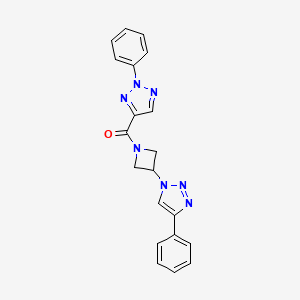 (3-(4-phenyl-1H-1,2,3-triazol-1-yl)azetidin-1-yl)(2-phenyl-2H-1,2,3-triazol-4-yl)methanone