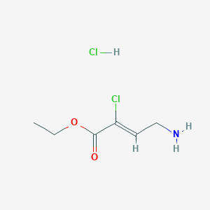 molecular formula C6H11Cl2NO2 B2865487 ethyl (2Z)-4-amino-2-chlorobut-2-enoate hydrochloride CAS No. 2402849-51-6