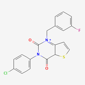 3-(4-chlorophenyl)-1-[(3-fluorophenyl)methyl]-1H,2H,3H,4H-thieno[3,2-d]pyrimidine-2,4-dione
