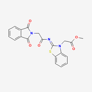 Methyl 2-[2-[2-(1,3-dioxoisoindol-2-yl)acetyl]imino-1,3-benzothiazol-3-yl]acetate