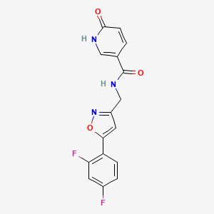 N-((5-(2,4-difluorophenyl)isoxazol-3-yl)methyl)-6-oxo-1,6-dihydropyridine-3-carboxamide