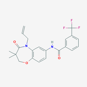 N-(5-allyl-3,3-dimethyl-4-oxo-2,3,4,5-tetrahydrobenzo[b][1,4]oxazepin-7-yl)-3-(trifluoromethyl)benzamide