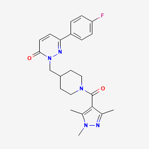 6-(4-fluorophenyl)-2-((1-(1,3,5-trimethyl-1H-pyrazole-4-carbonyl)piperidin-4-yl)methyl)pyridazin-3(2H)-one