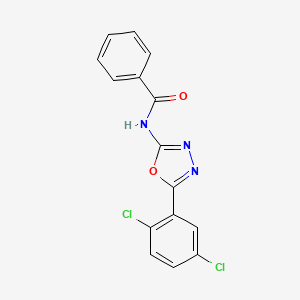 N-(5-(2,5-dichlorophenyl)-1,3,4-oxadiazol-2-yl)benzamide