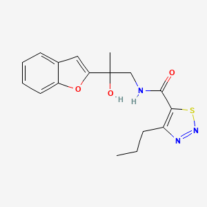 molecular formula C17H19N3O3S B2865524 N-(2-(benzofuran-2-yl)-2-hydroxypropyl)-4-propyl-1,2,3-thiadiazole-5-carboxamide CAS No. 2034441-12-6