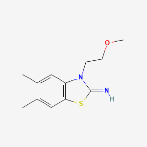 molecular formula C12H16N2OS B2865536 3-(2-methoxyethyl)-5,6-dimethylbenzo[d]thiazol-2(3H)-imine CAS No. 1286709-72-5