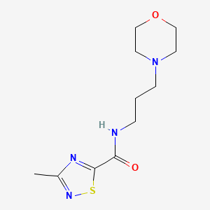 molecular formula C11H18N4O2S B2865539 3-methyl-N-(3-morpholinopropyl)-1,2,4-thiadiazole-5-carboxamide CAS No. 1448054-37-2