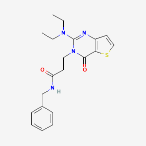 5-[1-cyclopentyl-4-(4-fluorophenyl)-1H-imidazol-5-yl]-N-[2-(trifluoromethyl)phenyl]-2-furamide