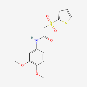 N-(3,4-dimethoxyphenyl)-2-(thiophen-2-ylsulfonyl)acetamide