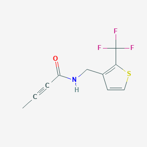 N-[[2-(Trifluoromethyl)thiophen-3-yl]methyl]but-2-ynamide