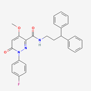 molecular formula C27H24FN3O3 B2865551 N-(3,3-diphenylpropyl)-1-(4-fluorophenyl)-4-methoxy-6-oxo-1,6-dihydropyridazine-3-carboxamide CAS No. 921540-31-0