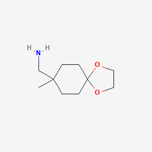 {8-Methyl-1,4-dioxaspiro[4.5]decan-8-yl}methanamine