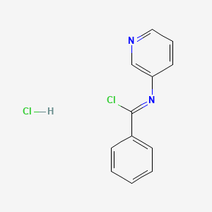 molecular formula C12H10Cl2N2 B2865559 N-(pyridin-3-yl)benzenecarbonimidoyl chloride hydrochloride CAS No. 2060523-69-3