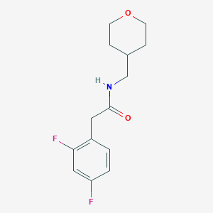2-(2,4-Difluorophenyl)-N-(oxan-4-ylmethyl)acetamide