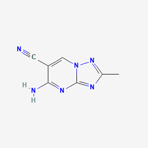 molecular formula C7H6N6 B2865573 5-Amino-2-methyl[1,2,4]triazolo[1,5-a]pyrimidine-6-carbonitrile CAS No. 890094-01-6