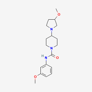 molecular formula C18H27N3O3 B2865579 N-(3-methoxyphenyl)-4-(3-methoxypyrrolidin-1-yl)piperidine-1-carboxamide CAS No. 2320887-31-6