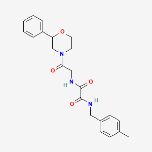 molecular formula C22H25N3O4 B2865588 N1-(4-methylbenzyl)-N2-(2-oxo-2-(2-phenylmorpholino)ethyl)oxalamide CAS No. 954092-42-3