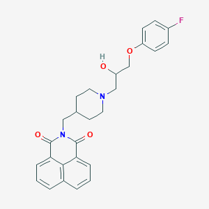molecular formula C27H27FN2O4 B2865609 2-((1-(3-(4-fluorophenoxy)-2-hydroxypropyl)piperidin-4-yl)methyl)-1H-benzo[de]isoquinoline-1,3(2H)-dione CAS No. 441291-74-3