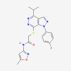 2-((1-(4-fluorophenyl)-4-isopropyl-1H-pyrazolo[3,4-d]pyridazin-7-yl)thio)-N-(5-methylisoxazol-3-yl)acetamide