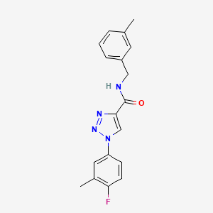 molecular formula C18H17FN4O B2865625 1-(4-fluoro-3-methylphenyl)-N-(3-methylbenzyl)-1H-1,2,3-triazole-4-carboxamide CAS No. 1326905-79-6